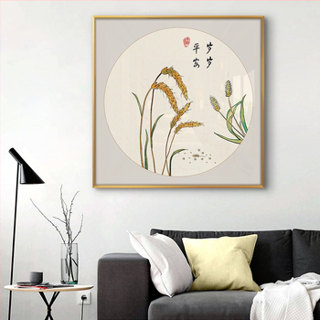 Διάκοσμητικός πίνακας τοίχου σε νεοκινεζικό στυλ, αλουμινένιος κάδρο, εκτύπωση καμβά, σετ δύο τεμαχίων, δυνατότητα εξατομίκευσης