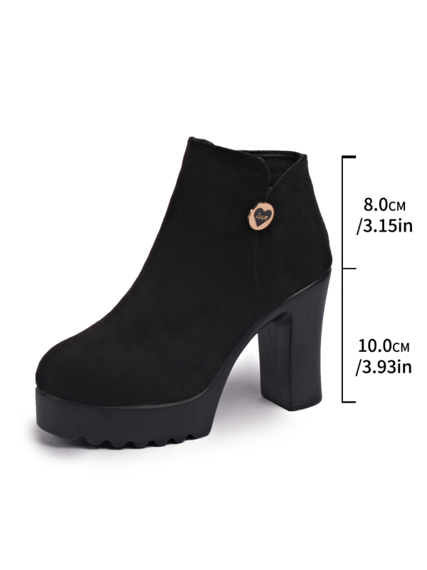 Moteriški Martins batai su storu kulną virš 8 cm, atspari vandeniui platforma, šoninis užtrauktukas, PU oda