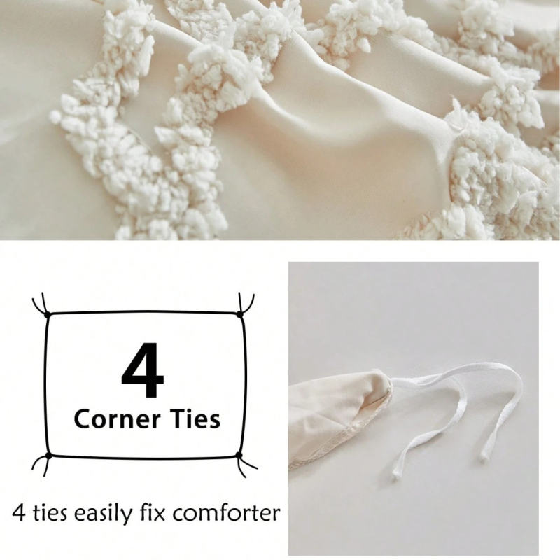 Комплект спално бельо от три части с флорални мотиви, цифров печат върху химическо влакно, модерен минималистичен стил, 90 г/м²