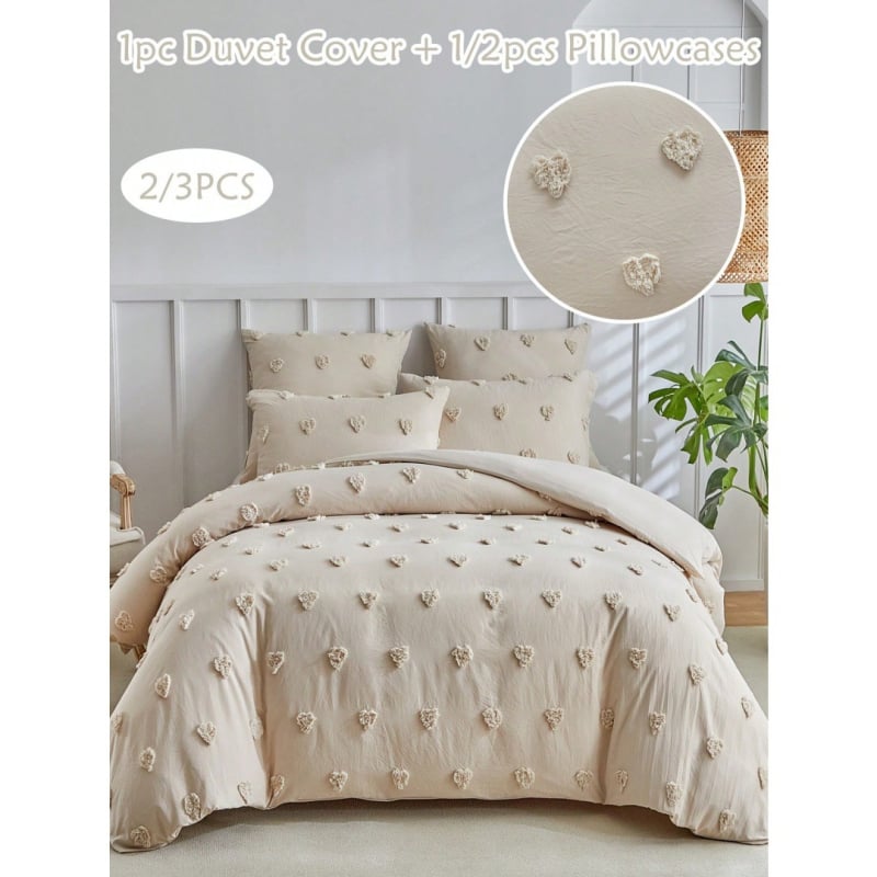 Trīsdaļīgs gultas veļas komplekts ar ziedu rakstu, digitālā druka uz ķīmiskās šķiedras, mūsdienīgs minimālisma stils, 90 g/m²