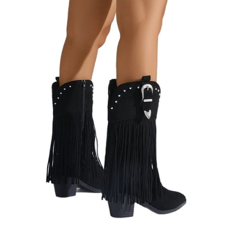 Men`s Tassel Boots with low shaft, side zipper, genuine leather upper, rubber sole, PU lining