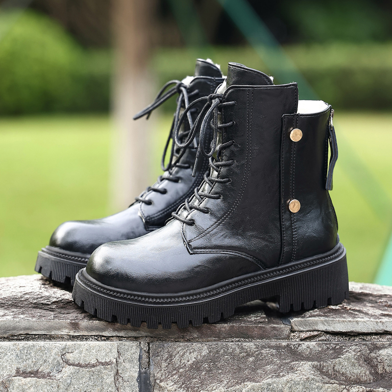 Sieviešu Martin zābaki, PU augšdaļa, gumijas zole, aizmugurē rāvējslēdzējs, zems garums, vidēja augstuma papēdis 3–5 cm