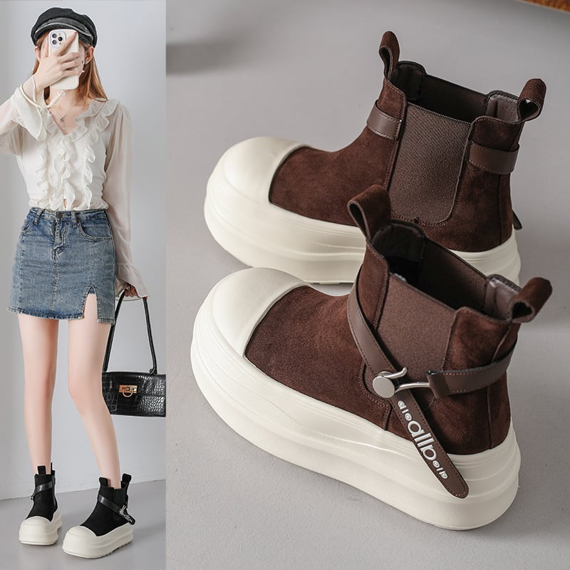 Sieviešu paaugstināta augstuma zābaki ar auduma augšdaļu, gumijas zoli, zems šņorējums, priekšējais šņorējums, apaļa purngala