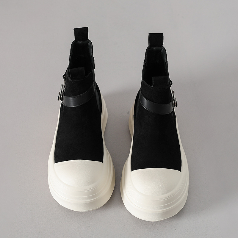 Sieviešu paaugstināta augstuma zābaki ar auduma augšdaļu, gumijas zoli, zems šņorējums, priekšējais šņorējums, apaļa purngala