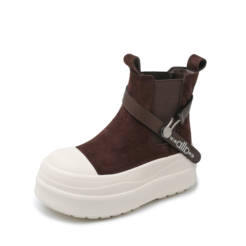 Sieviešu paaugstināta augstuma zābaki ar auduma augšdaļu, gumijas zoli, zems šņorējums, priekšējais šņorējums, apaļa purngala