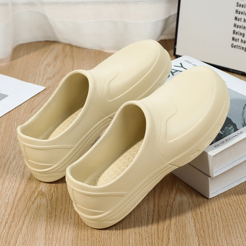 Παπούτσια για σεφ/εργασιακά παπούτσια — Αντιολισθητικά, Αδιάβροχα, Ελαφριά, Ανθεκτικά στη φθορά; EVA άνω μέρος, σόλα καουτσούκ, στρογγυλή μύτη, Μεσαίο ύψος αστραγάλου