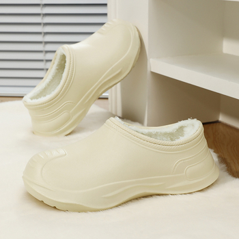 Ανδρικές χειμερινές παντόφλες από βαμβάκι — EVA επάνω μέρος και σόλα, παχιά σόλα, ζεστές, ελαφριές, αντιολισθητικές, για εσωτερική χρήση