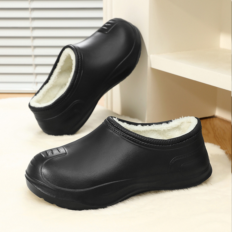 Ανδρικές χειμερινές παντόφλες από βαμβάκι — EVA επάνω μέρος και σόλα, παχιά σόλα, ζεστές, ελαφριές, αντιολισθητικές, για εσωτερική χρήση