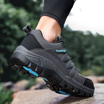 Vyriški žygio bateliai su tinklo viršutine dalimi - žemas profilio, priekinis raišteliavimas, atsparus slydimui guminis padas, guminė vidurinė padanga, tinka žiemai ir rudeniui