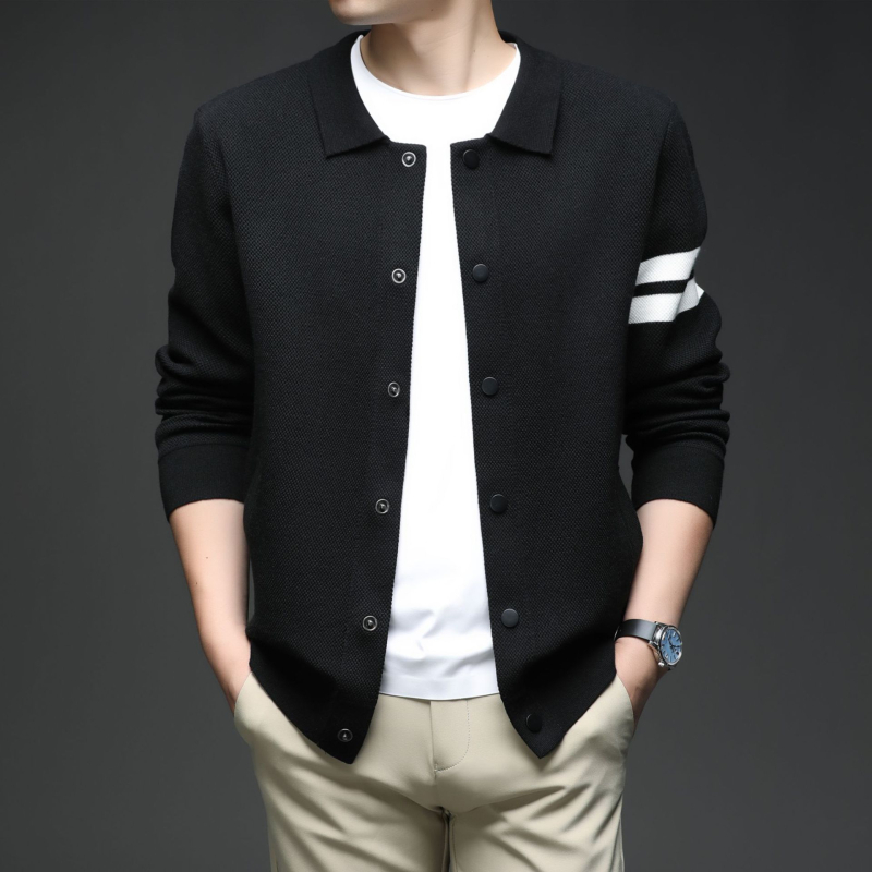 Megztas kardiganas su nuleidžiama apykakle, ilgomis rankovėmis, kišenėmis, pluošto mišinio audinys (polisteris–viskozė–nylon)