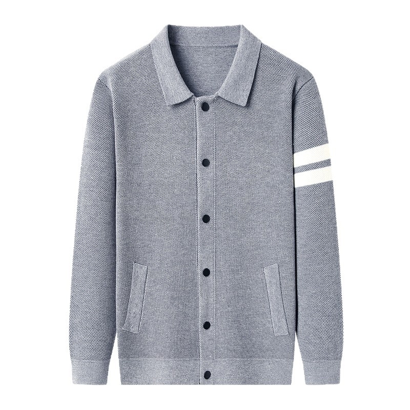 Megztas kardiganas su nuleidžiama apykakle, ilgomis rankovėmis, kišenėmis, pluošto mišinio audinys (polisteris–viskozė–nylon)