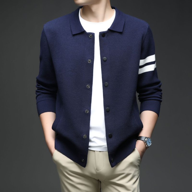 Megztas kardiganas su nuleidžiama apykakle, ilgomis rankovėmis, kišenėmis, pluošto mišinio audinys (polisteris–viskozė–nylon)