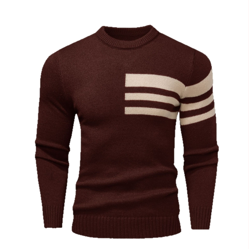 Sveter s farebnými blokmi, úzky strih Slim-Fit, dlhé rukávy, golier s preklopením, syntetická zmes, 100% polyester