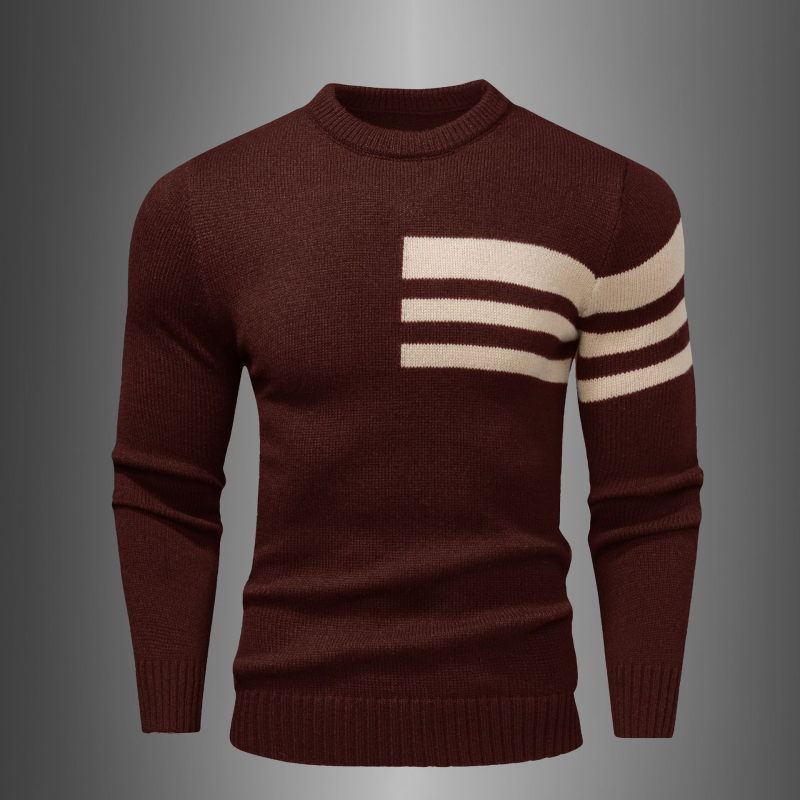 Megztinis su spalvų blokais, siauras kirpimas, ilgos rankovės, turn-down tipo apykaklė, sintetinių pluoštų mišinys, 100% poliesteris