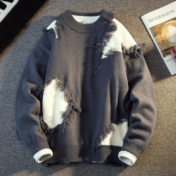 Πουλόβερ: στρογυλή λαιμόκοψη, μακριά μανίκια, άνετη γραμμή, με εκτύπωση (Φθινόπωρο 2025, στρογυλή λαιμόκοψη, μακριά μανίκια, άνετη γραμμή, εκτύπωση)