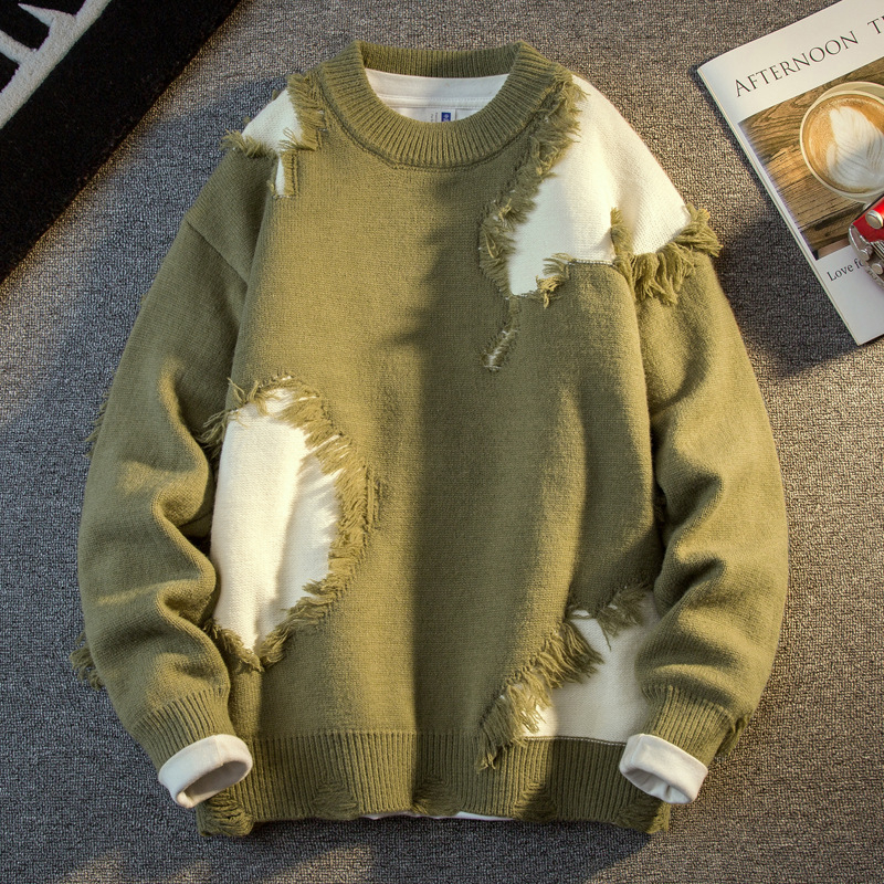 Megztinis: apvalaus kaklo, ilgomis rankovėmis, laisvas kirpimas, spaudinys (Ruduo 2025, apvalaus kaklo, ilgomis rankovėmis, laisvas kirpimas, spaudinys)