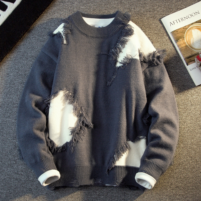 Megztinis: apvalaus kaklo, ilgomis rankovėmis, laisvas kirpimas, spaudinys (Ruduo 2025, apvalaus kaklo, ilgomis rankovėmis, laisvas kirpimas, spaudinys)