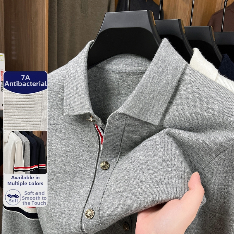 Vyrinis megztinis kardiganas su Turn-Down apykakle, ilgomis rankovėmis, įprasto tankio, akrilinis mišinys 58.7%