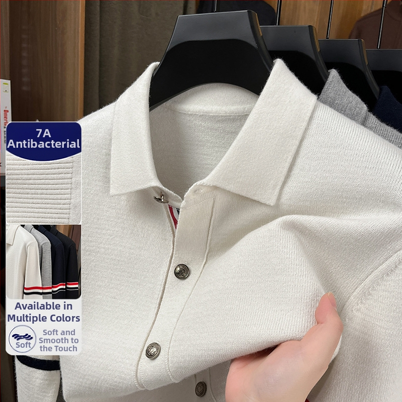 Vyrinis megztinis kardiganas su Turn-Down apykakle, ilgomis rankovėmis, įprasto tankio, akrilinis mišinys 58.7%