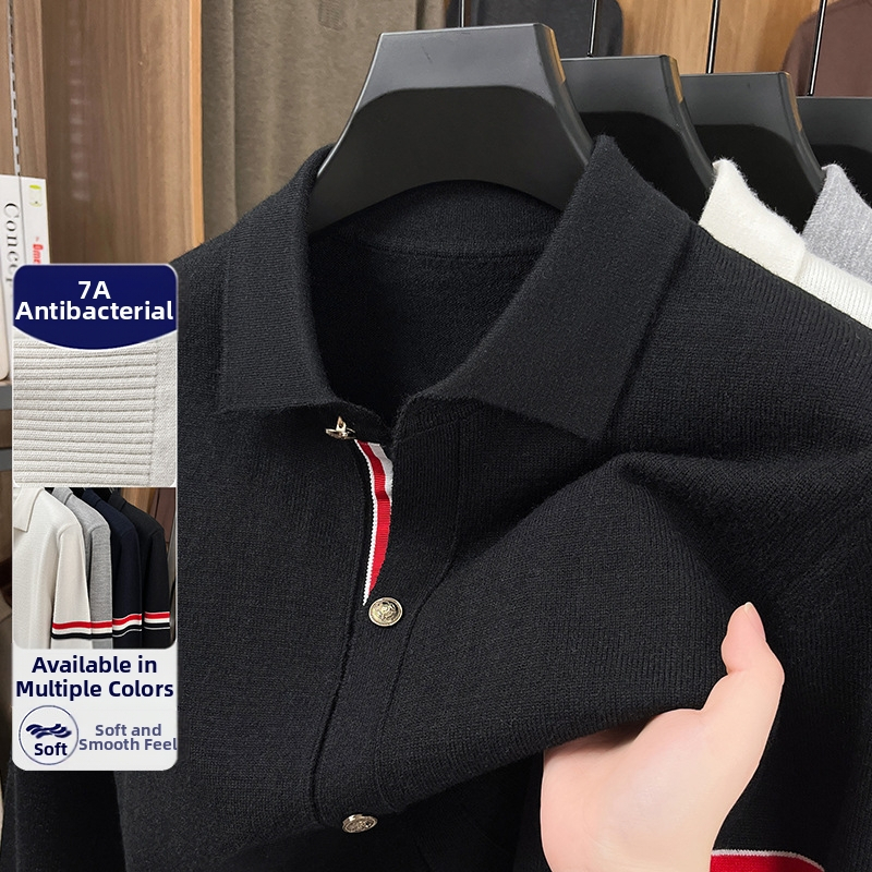 Vyrinis megztinis kardiganas su Turn-Down apykakle, ilgomis rankovėmis, įprasto tankio, akrilinis mišinys 58.7%