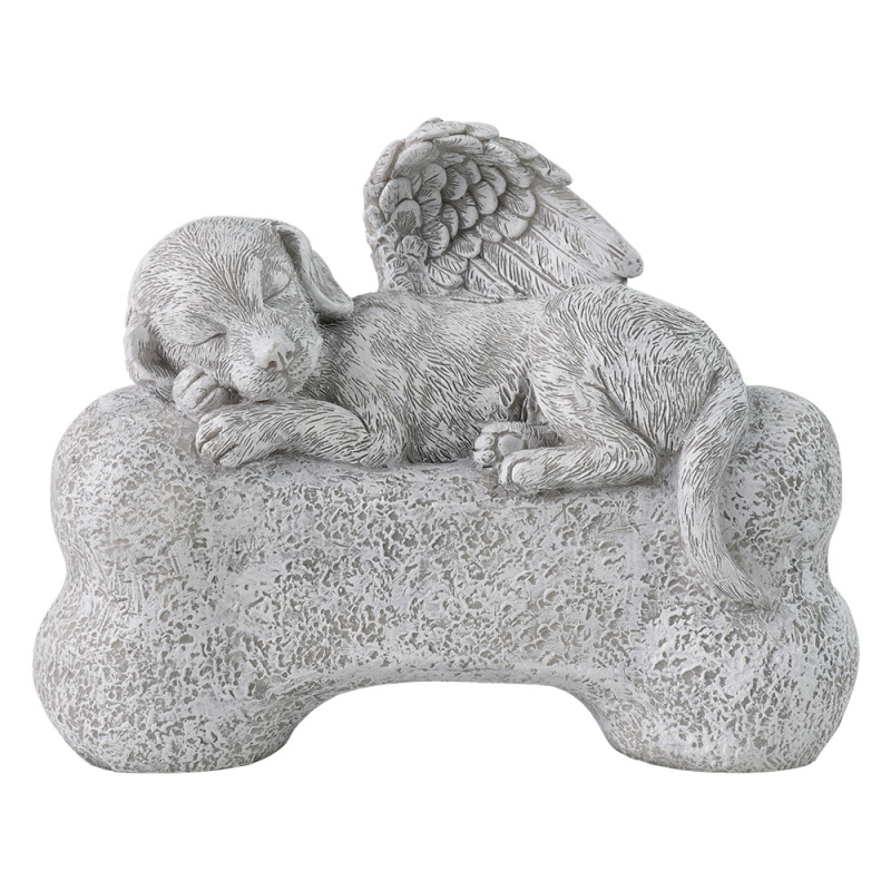 Kerti emlékmű háziállat számára gyantából, lézergravírozással – modern minimalist stílus