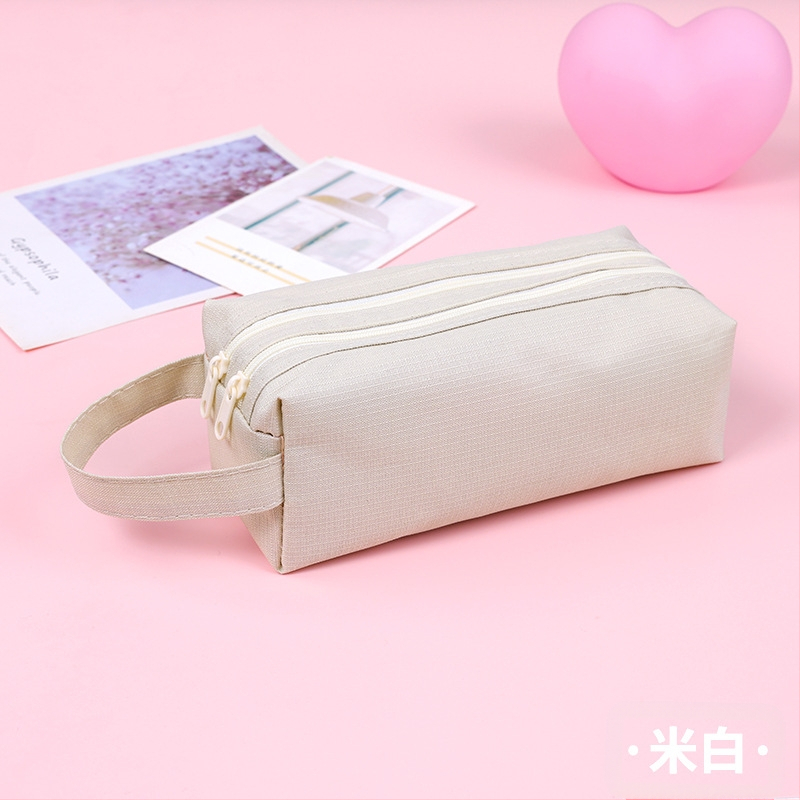 Pieštukų dėklas - Didelė talpa, Dvigubo sluoksnio, Oxford audinys, Dvigubas užtrauktukas, Korėjiško stiliaus