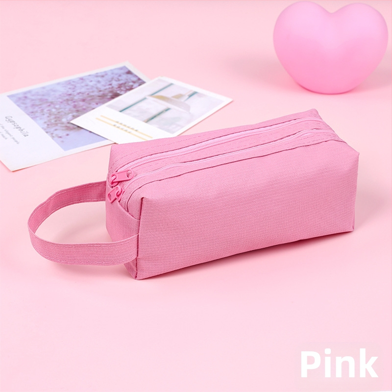 Pieštukų dėklas - Didelė talpa, Dvigubo sluoksnio, Oxford audinys, Dvigubas užtrauktukas, Korėjiško stiliaus