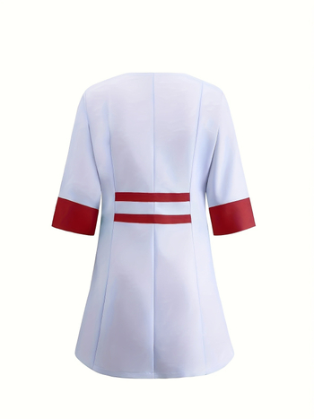 Ιατρική στολή/Λευκός χιτώνας, unisex, V-λαιμό, πολυεστέρας, αντιστατικός