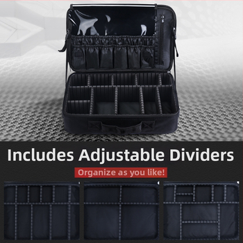 Козметична чанта - Oxford плат, вертикална квадратна форма, джоб с цип, отваряне с цип, капацитет 36–55 л