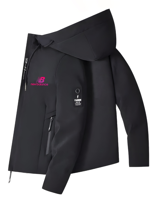 Vyrų sportinis švarkas su gobtuvu, stovinčiu apykaklė, užtrauktukas, spaudinys, pavasario–rudens sezonai