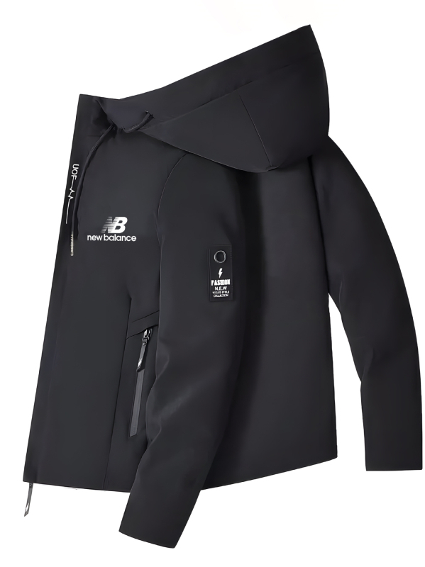 Vyrų sportinis švarkas su gobtuvu, stovinčiu apykaklė, užtrauktukas, spaudinys, pavasario–rudens sezonai