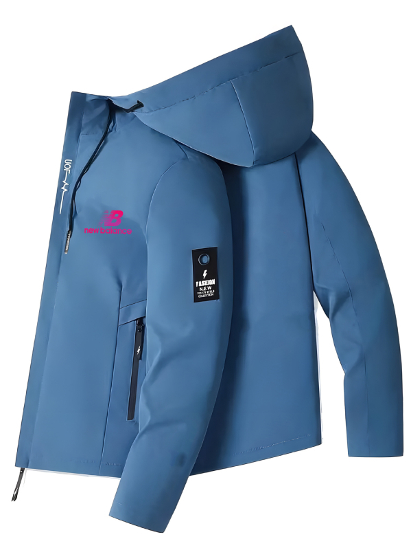 Vyrų sportinis švarkas su gobtuvu, stovinčiu apykaklė, užtrauktukas, spaudinys, pavasario–rudens sezonai