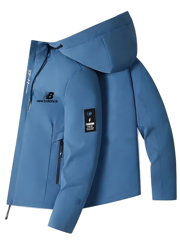 Vyrų sportinis švarkas su gobtuvu, stovinčiu apykaklė, užtrauktukas, spaudinys, pavasario–rudens sezonai