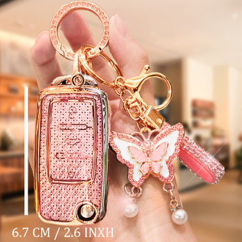 Autókulcs védőfedél pillangó mintával, burkolat anyaga, elektronikus csat, kínai stílus