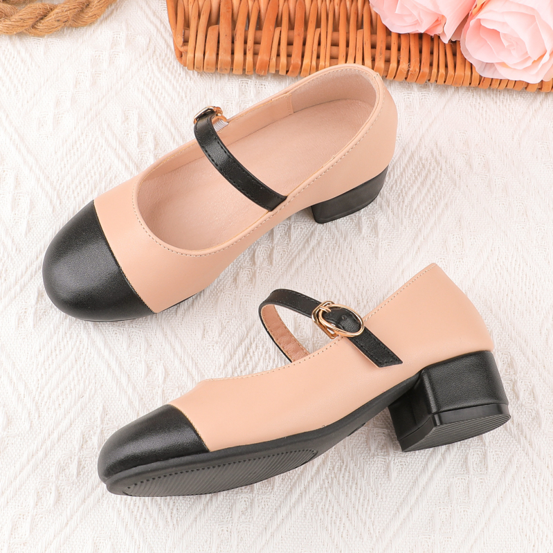 Детски PU кожени обувки за училище и активности, закопчаване на велкро, гумирана подметка, дишащи, леки