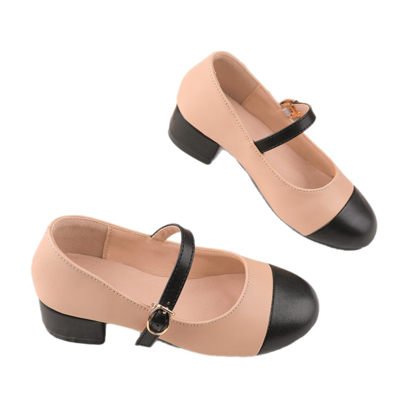 Детски PU кожени обувки за училище и активности, закопчаване на велкро, гумирана подметка, дишащи, леки