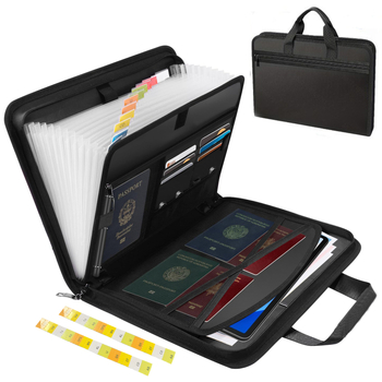 Ανθεκτικός στη φωτιά φάκελος εγγράφων τύπου ακordeόν, υλικό σιλικόνης-ινώδες γυαλί, 13 θήκες, πάχος 5 mm, εκτύπωση λογοτύπου