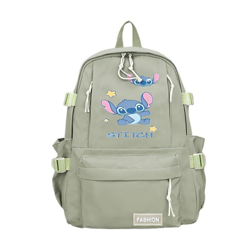 Stitch motyvo nailono kuprinė laisvalaikio kelionėms, poliesterio vidinė apdaila, laminuota vidinė kišenė, užtrauktukas