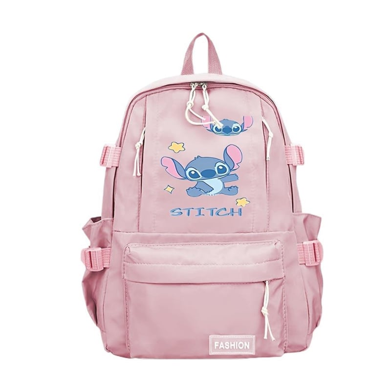 Stitch motyvo nailono kuprinė laisvalaikio kelionėms, poliesterio vidinė apdaila, laminuota vidinė kišenė, užtrauktukas