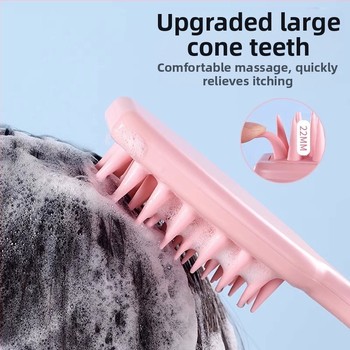 Šampon četka s dugim držalom – plastična masažna četka za vlasište, završna obrada Seiko, korejski stil