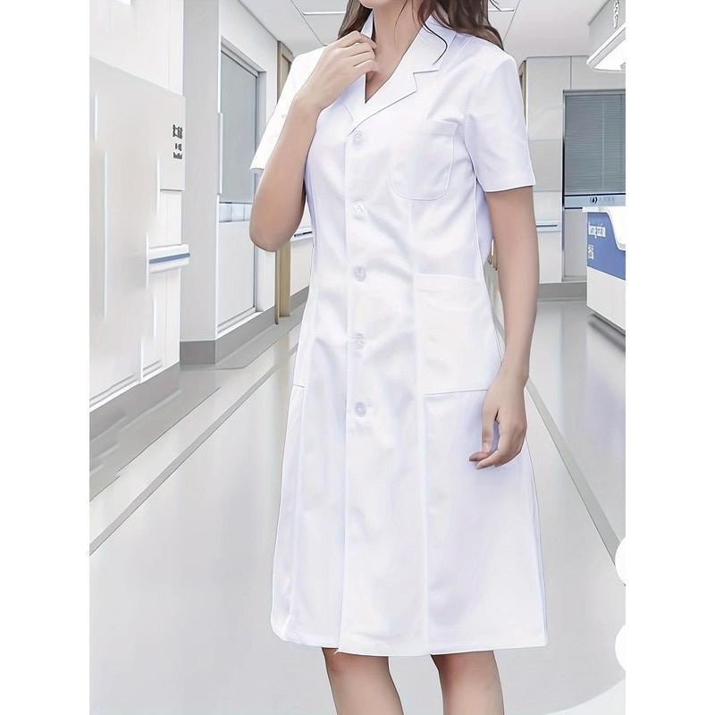 Ανδρικό εργασιακό σύνολο με ανοικτό μπροστινό, κοντομάνικο, πολλαπλά τσέπες, ανθεκτικό στη φλόγα, ύφασμα Corduroy-Linen