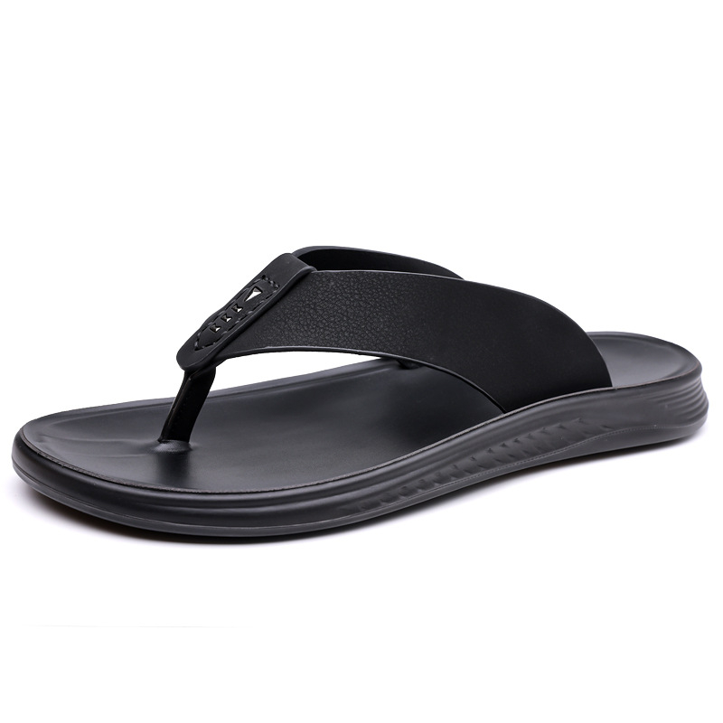 Vīriešu flip-flopi, vasaras 2025. gada modelis, augšējā daļa no liellopu ādas, zole no poliuretāna, zoles konstrukcija no viskozes