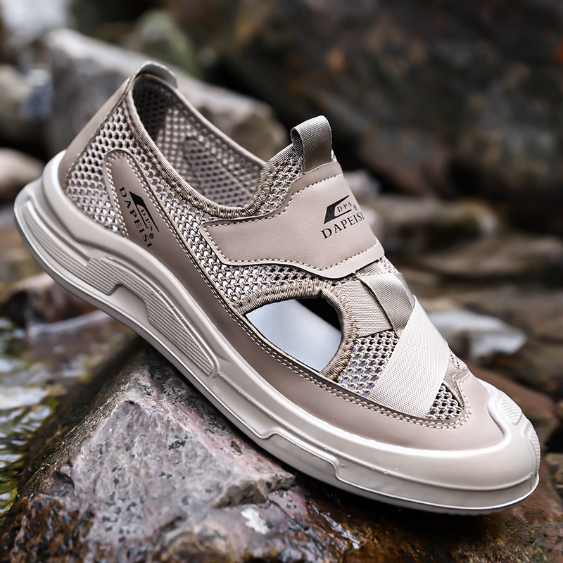 Ανδρικά παπούτσια με επάνω μέρος από υπερ-ίνες, PU σόλα, στρογγυλή μύτη, ανθεκτικά στη φθορά, χαμηλό τακούνι 1–3 cm