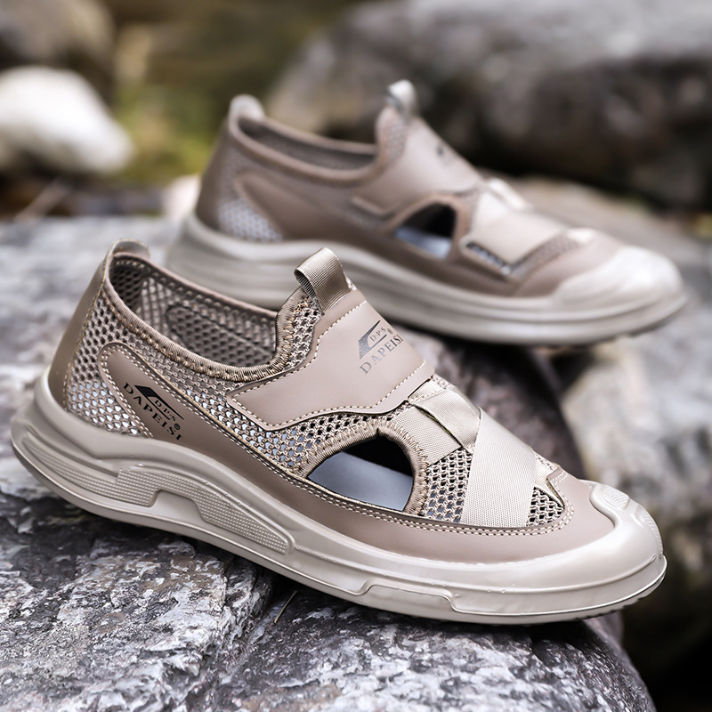 Ανδρικά παπούτσια με επάνω μέρος από υπερ-ίνες, PU σόλα, στρογγυλή μύτη, ανθεκτικά στη φθορά, χαμηλό τακούνι 1–3 cm