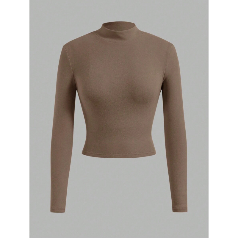 Unisex T‑Shirt – Σλιμ Φιτ, 3/4 Μανίκια, Φλίς-Λάιντ Επένδυση, Ίνες Πρωτεΐνης Γάλακτος 51–70%