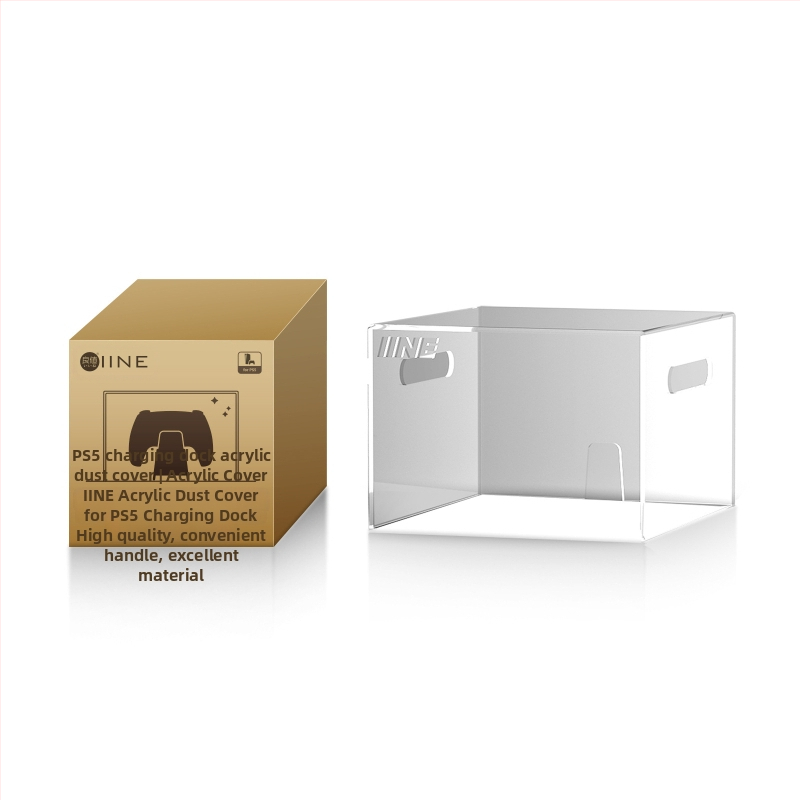 PS5 kontroles putekļu aizsardzības kārbiņa – caurspīdīgs akrila korpuss PS5 kontrolierim (Modeļa numurs L1172, Svars 367 g, Materiāls: akrils)