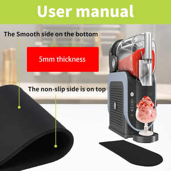 Plastikinis stalinis apsauginis kilimėlis nešiojamai gėrimų/ledų aparatėlei – netaisyklingos formos, lengvas slydimas, taupo jėgas