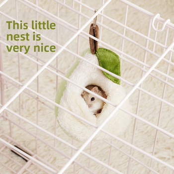 Φωλιά για χάμστερ από βαμβάκι με σφουγγάρι και αρκτικό βελούρο, αχλαδοειδούς μορφής, κατάλληλη για όλες τις εποχές, μάρκα Ji zai zai