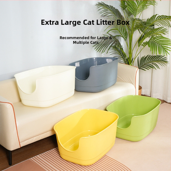 Kačių kraiko indas, pusiau uždaras/atviras dizainas, anti išsiliejimui, PP medžiaga