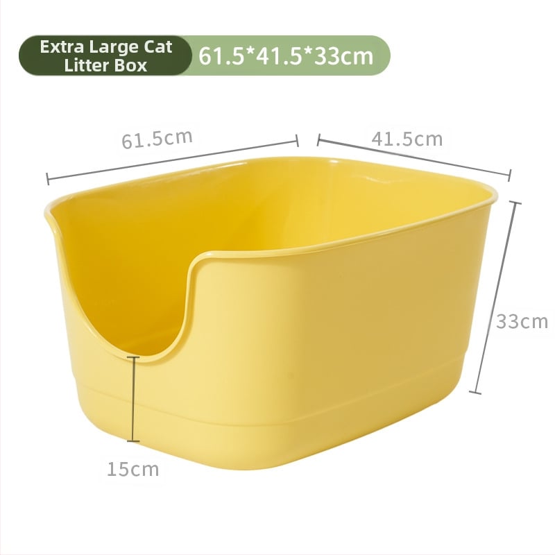 Kačių kraiko indas, pusiau uždaras/atviras dizainas, anti išsiliejimui, PP medžiaga